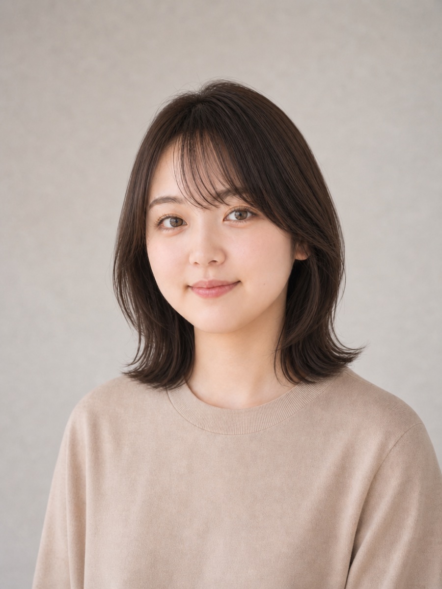 10代・丸顔のAIモデルによるくびれミディの正面イメージ(架空人物)