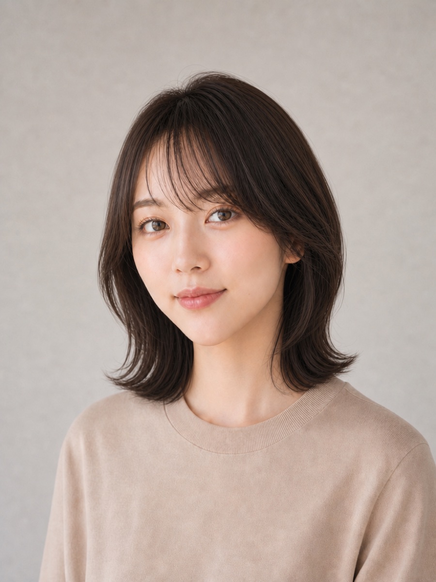 20代・逆三角形のAIモデルによるくびれミディの正面イメージ(架空人物)